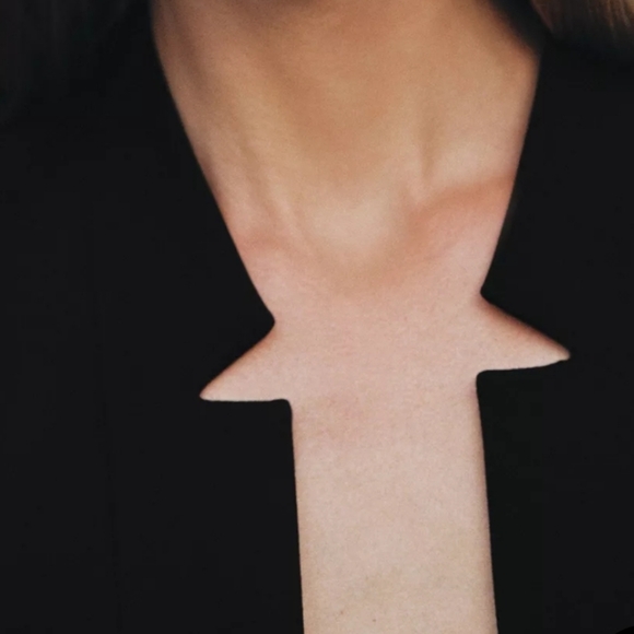 NWT ZARA Inverted Blazer, Size 06 /38 Women's Jacket Black NEW - Picture 11 of 12